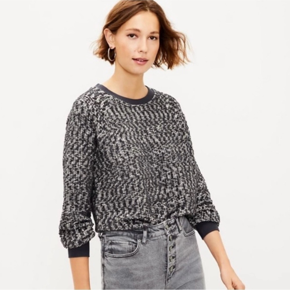 LOFT Monochrome Crew Neck Sweater
